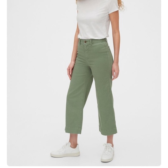 GAP Pants - GAP high rise wide leg crop